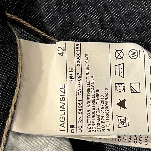 Benetton Paneled Denim Maxi Skirt, Blue 42 (12) - Picture 4 of 9